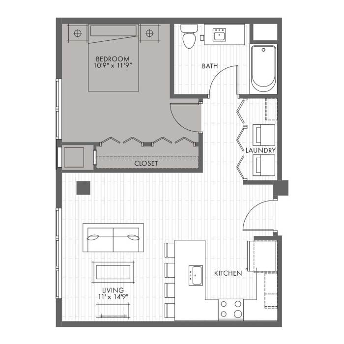 1 bedroom apartment design