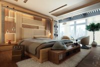 Wooden wall design for bedroom