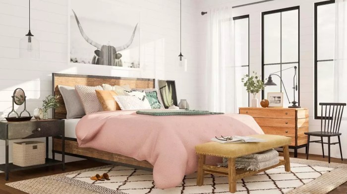 Rustic modern bedroom via