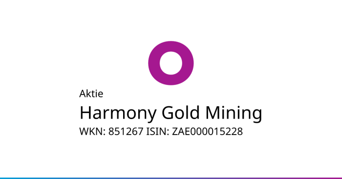 Harmony gold mining stock price