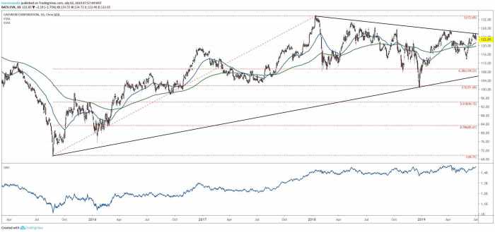 Chevron stock price history